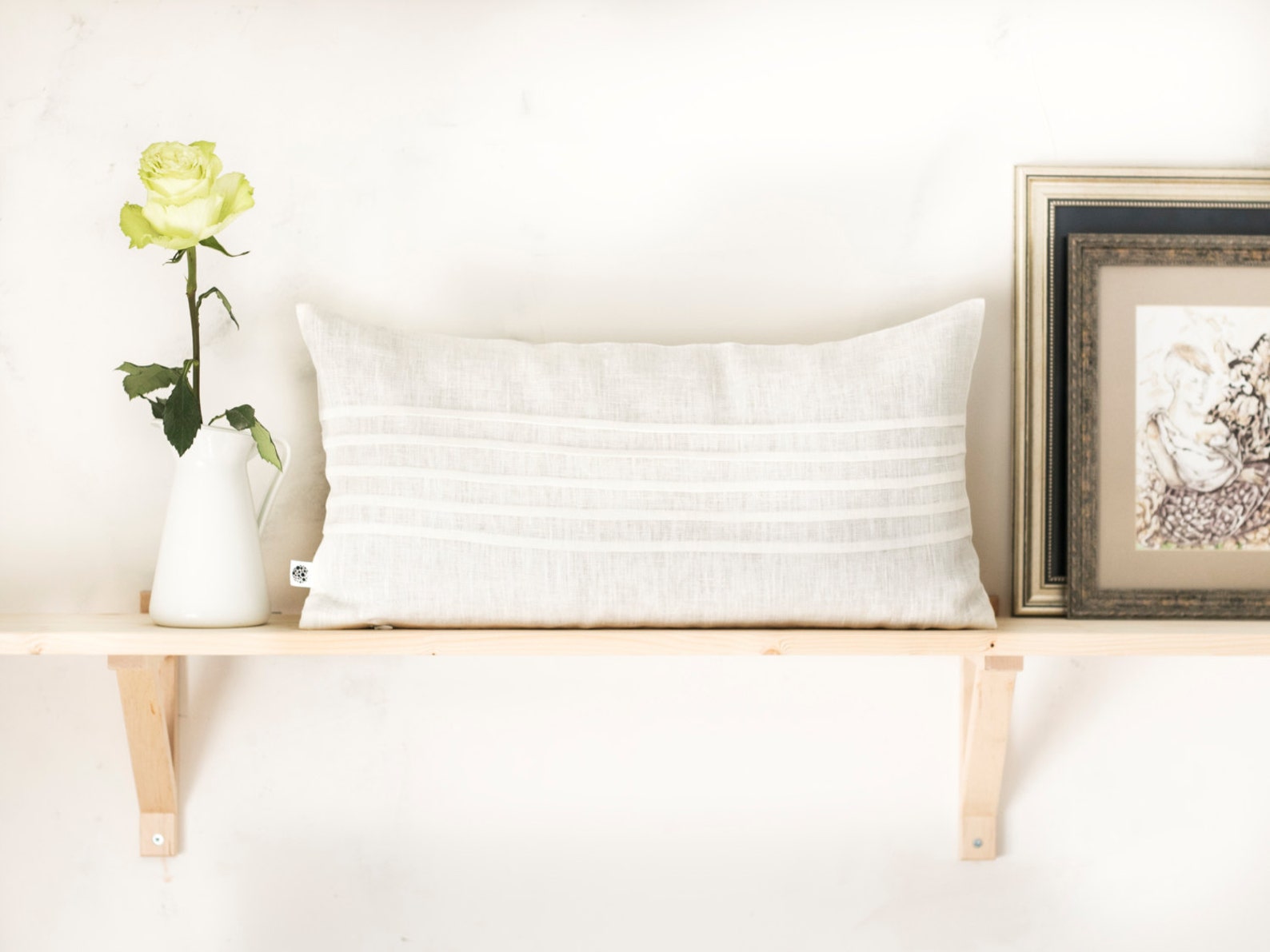 White Lumbar Pillow Cover Decorative Pillow Cover Linen Etsy