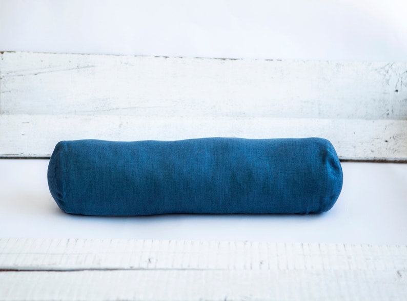 Long blue bolster pillow cover headrest pillow custom size and colour combination perfect housewarming gift idea image 3