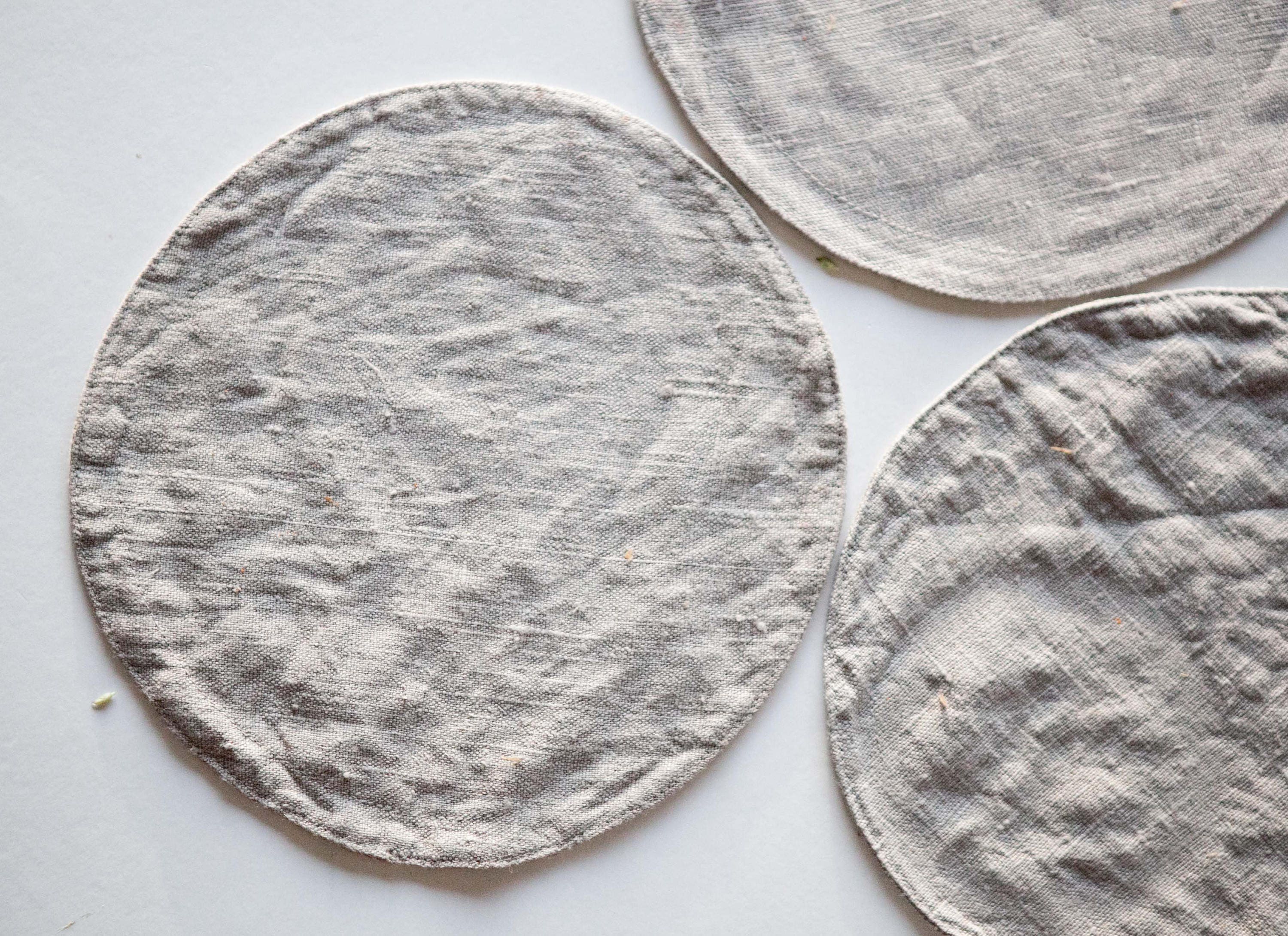 Large Round Placemats Set Burlap Placemats Round Table Place Etsy