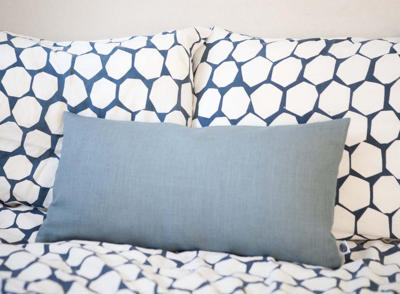 Light Blue Pillow Lumbar Pillow Cover Blue Lumbar Etsy