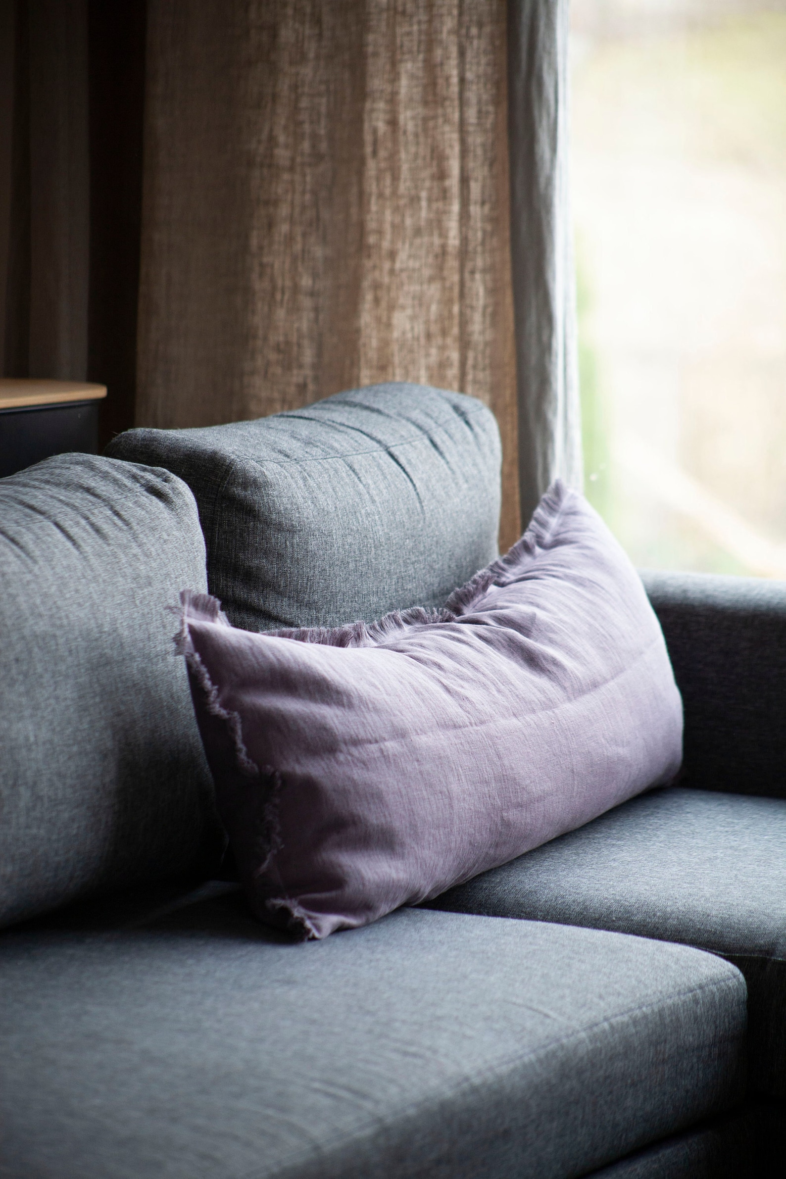 Purple Lumbar Pillow Cover Fringed Long Lumbar Custom Size Etsy