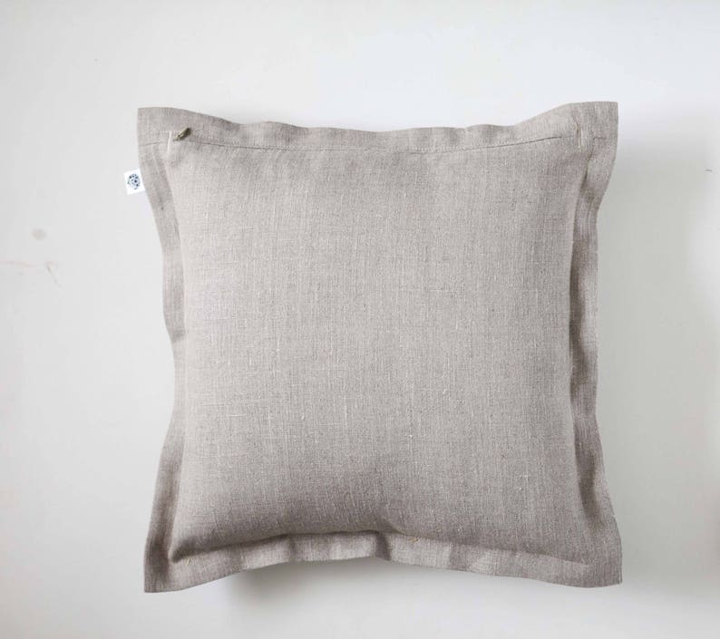 Dusty Blue Pillow Pillow Cover Natural Linen Pillowcase Etsy