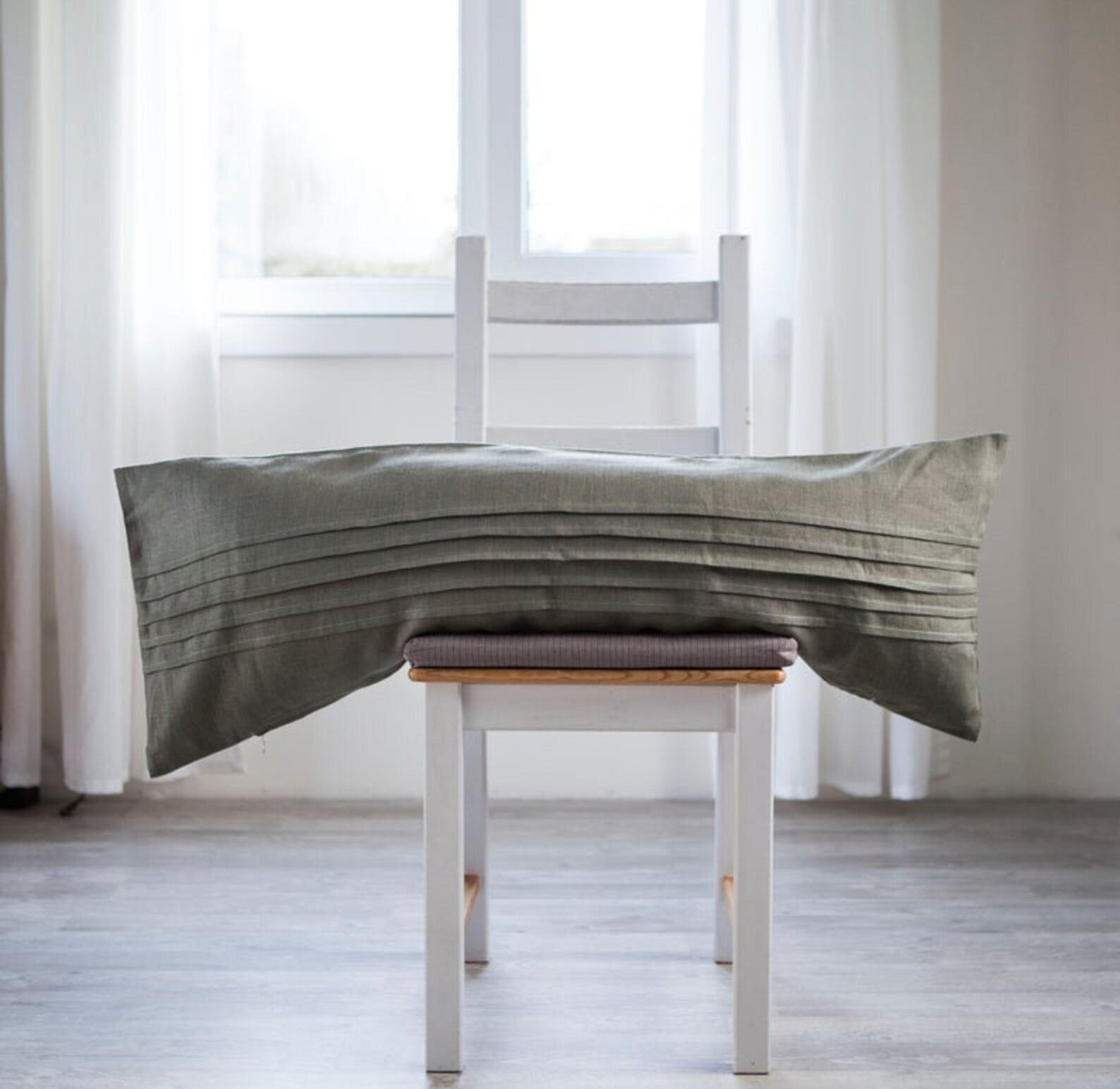 White Lumbar Pillow Cover Decorative Pillow Cover Linen Etsy