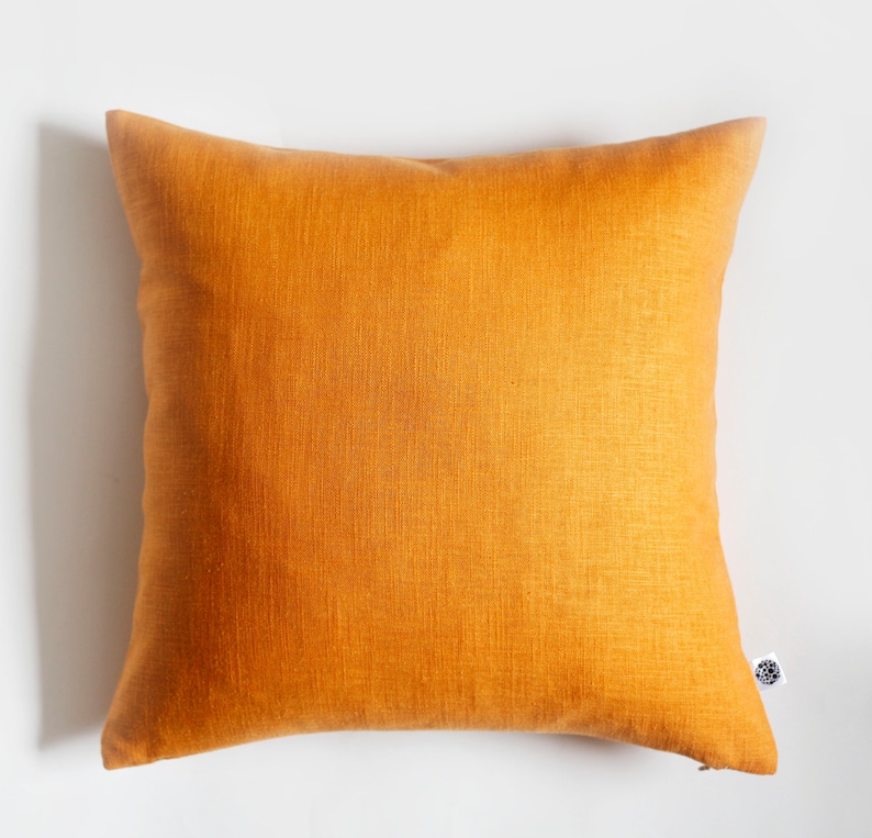 Decorative Yellow Pillow Covers Set of 2 Spice Color Throw Etsy