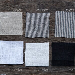 Linen fabric samples set for home textile, for pillowcases, curtains, napkins. image 3