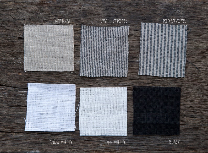 Linen fabric samples set for home textile, for pillowcases, curtains, napkins. image 3