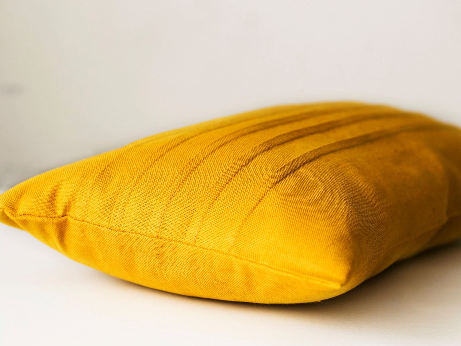 Yellow Lumbar Pillow Cover Scandinavian Style Decorative Etsy