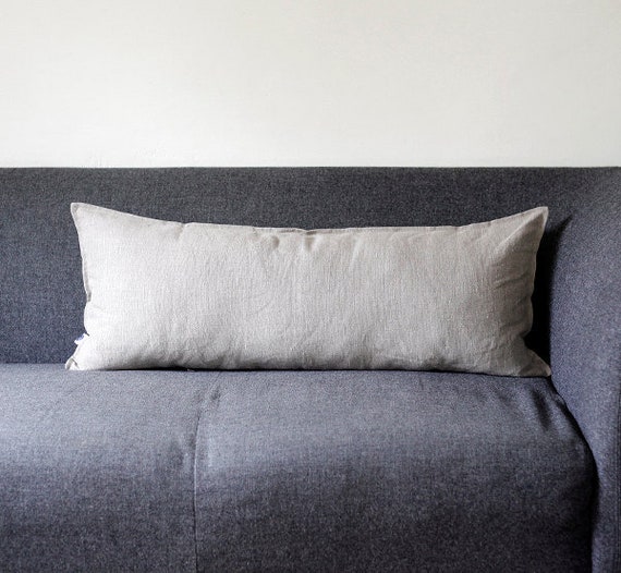 Lumbar pillow cover linen throw pillow Throw Pillow Covers 14x36