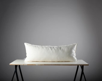 White long lumbar pillow cover - lumbar pillowcase - lumbar 14x36 pillow cover - oversize pillow collection for couch cushions  0030