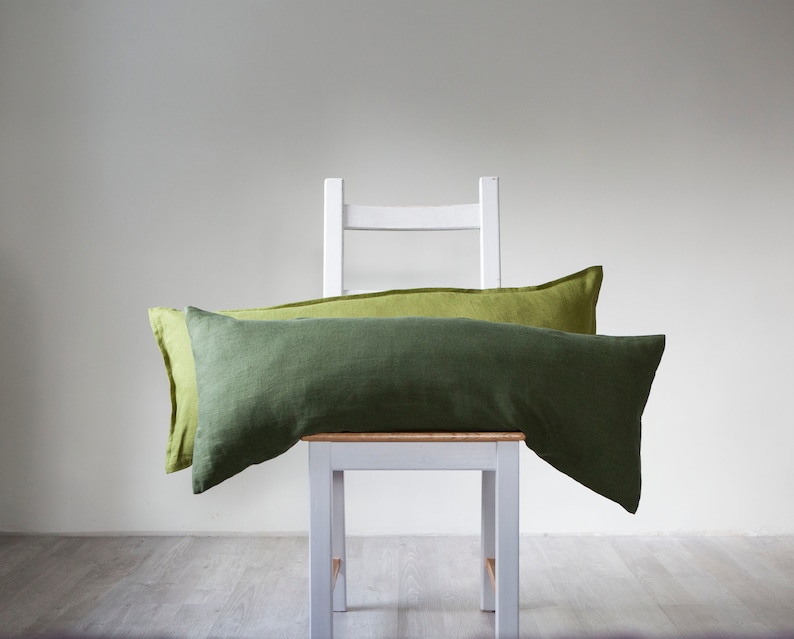 Green Lumbar Pillowcases Set of 2 Custom Size Lumbar Pillow Etsy UK