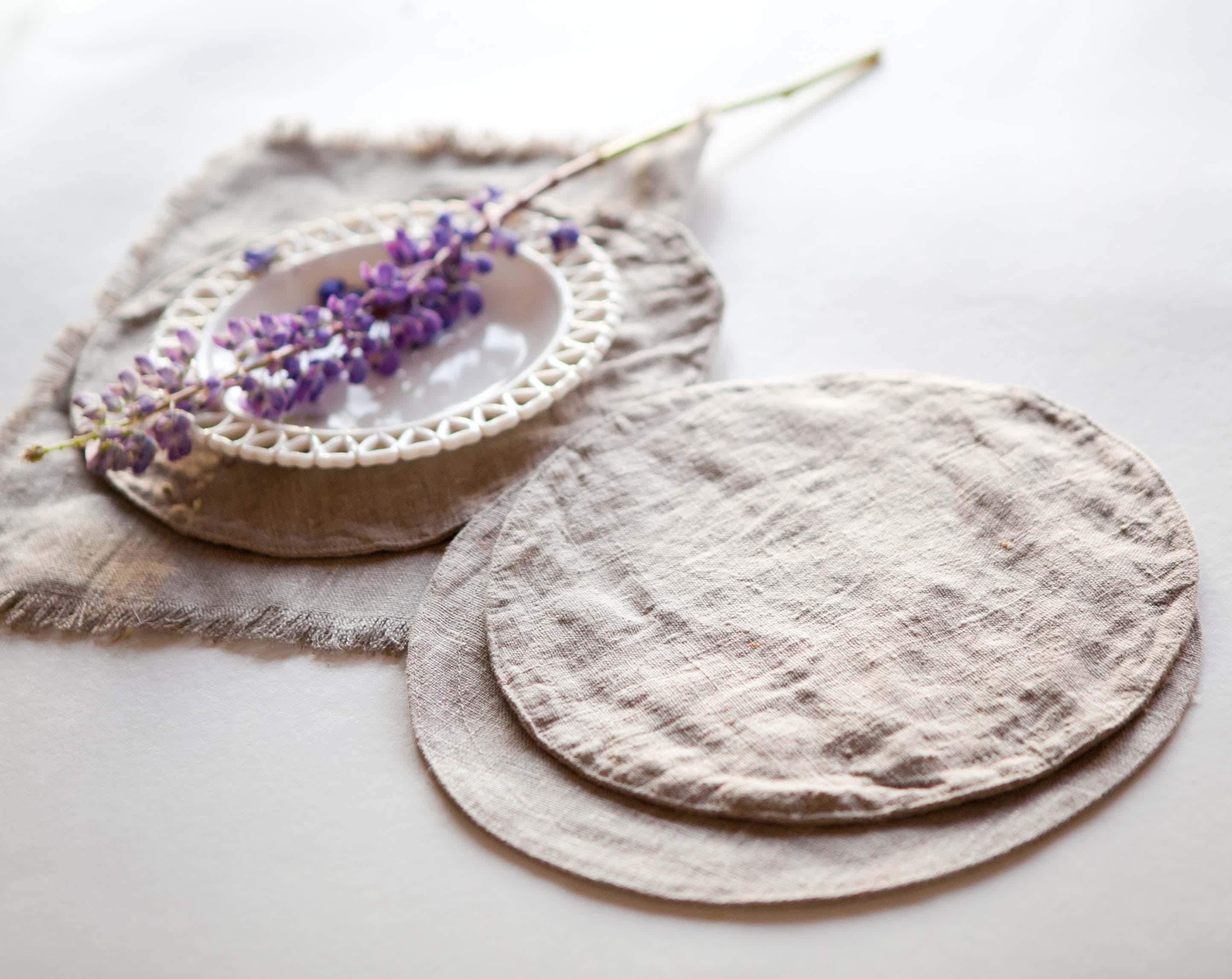 Round placemats black linen placemat set cloth round Etsy