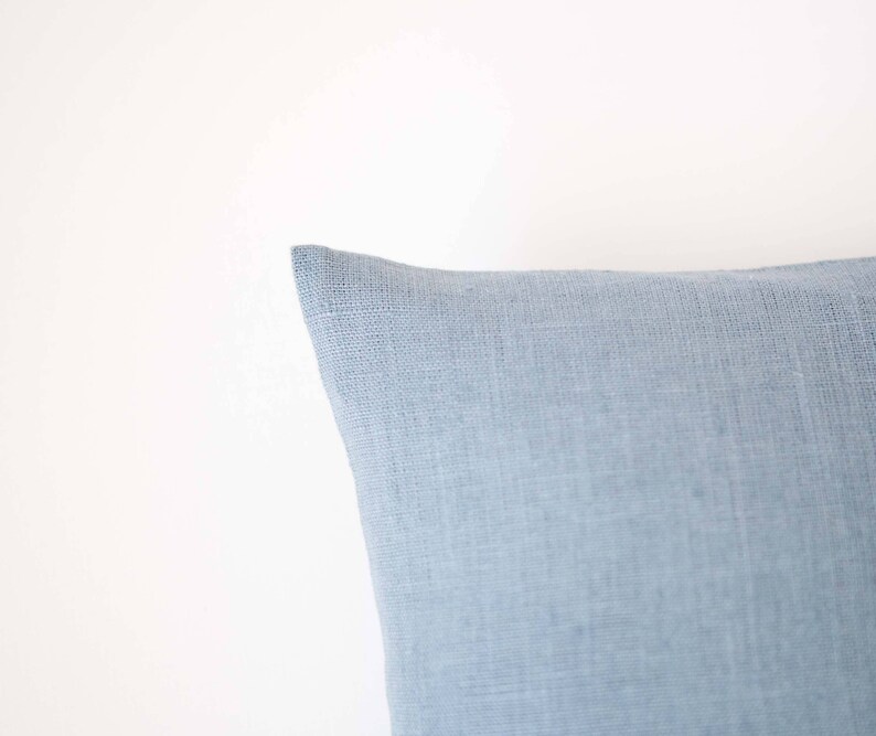 Light Blue Pillow Lumbar Pillow Cover Blue Lumbar Etsy