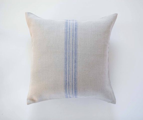 Grain sack pillow Farmhouse throw Farmhouse Grain Sack Pillow Cover