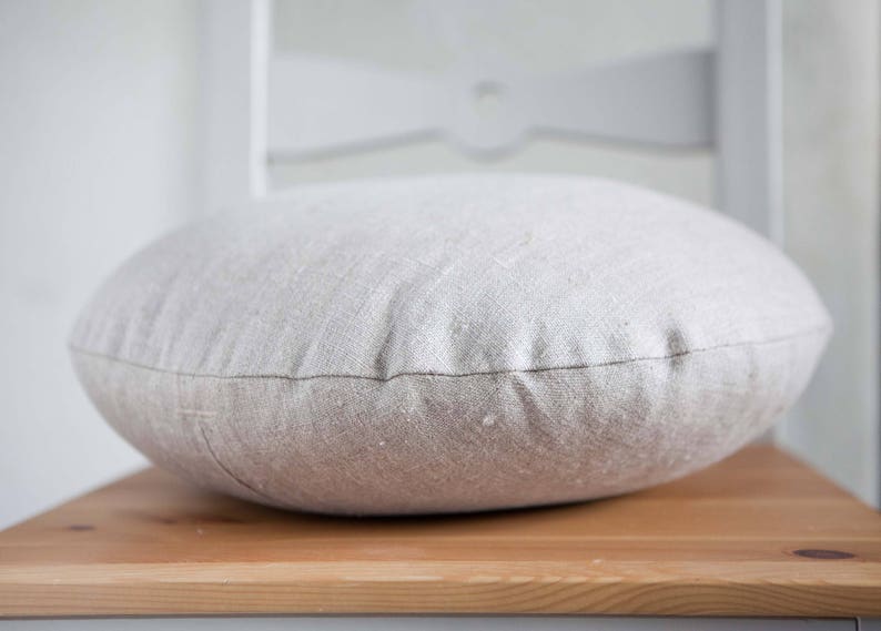 Daybed Round Pillows Daybed Cushions Linen Round Pillow With Etsy