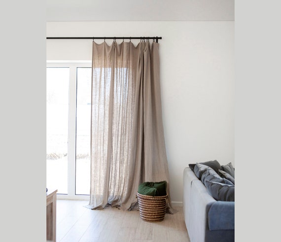 Cortinas de lino para salón, cortinas de lino, paneles de cortinas de lino para  salón, cortinas de color personalizadas, pocas opciones de tamaño -   España