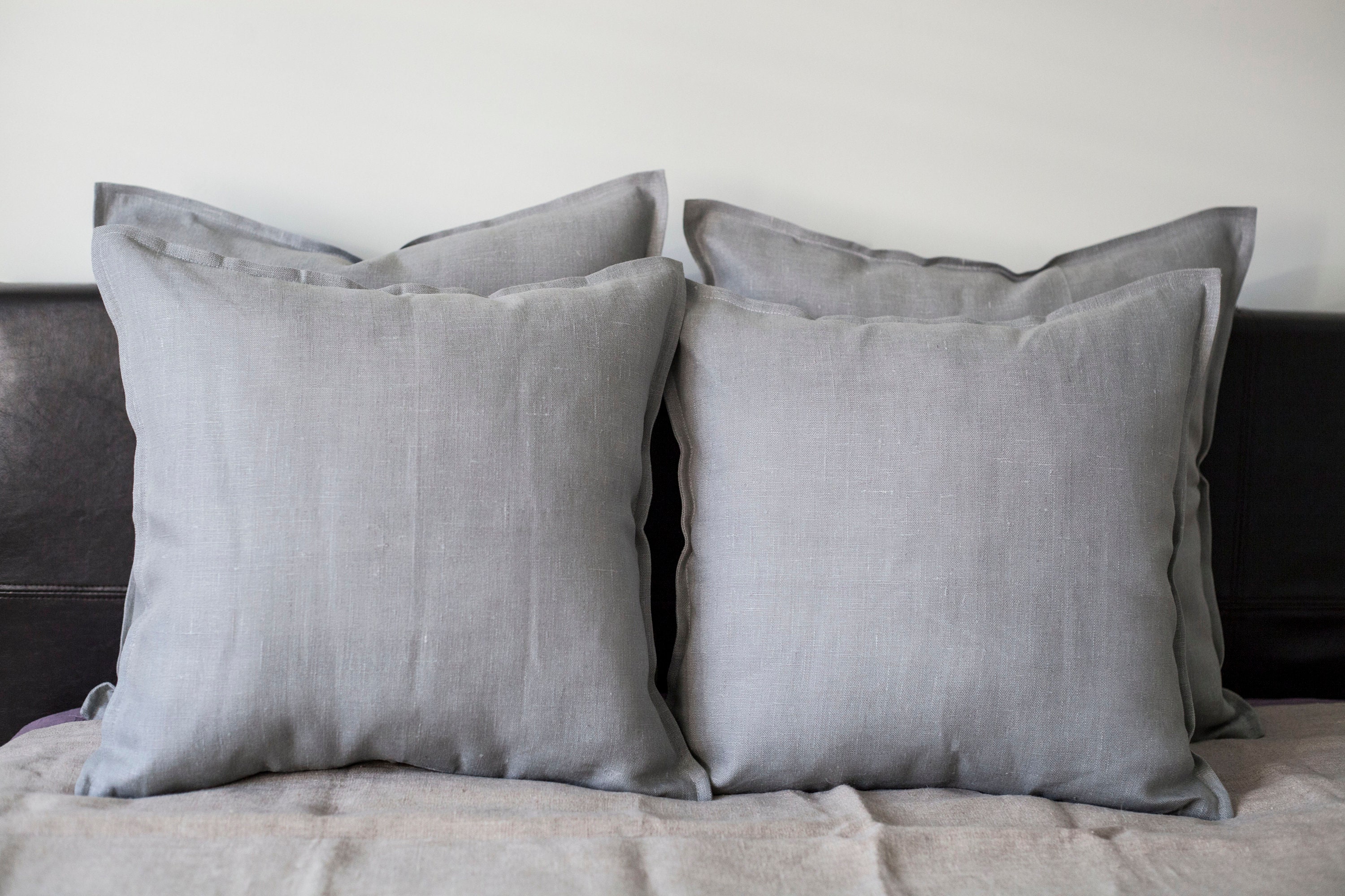 grey throw pillows set of 2