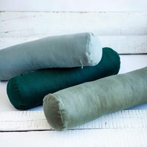 Linen Bolster Pillow Cover: Handmade Custom Size Car Pillow