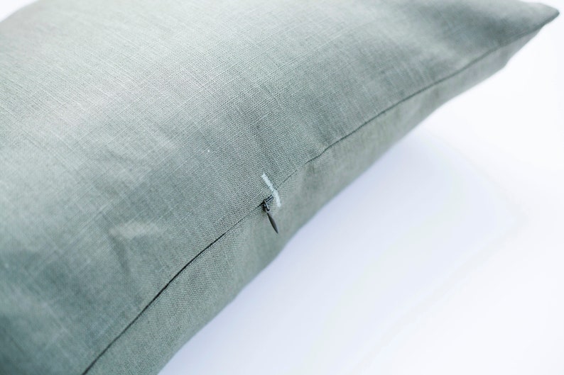 Long Lumbar Pillow Cover Sage Green Body Pillow Case Sage Etsy