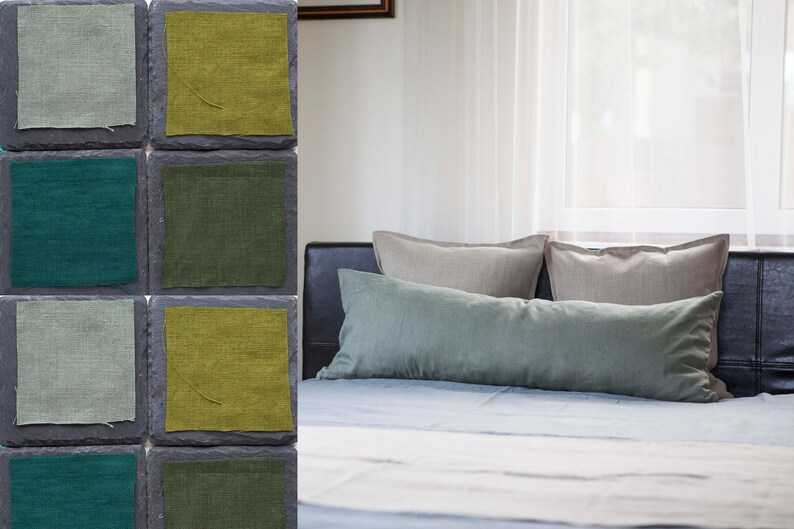 Sage Green Lumbar Pillow Cover Green Long Lumbar Green Etsy