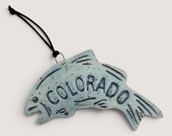 Handmade Ceramic Fish Ornament | Colorado Gift  | Colorado Fishing Souvenir