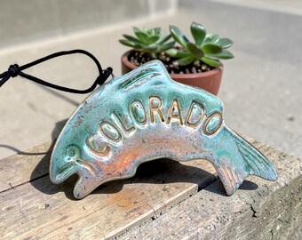 Colorado Trout Cuttbow | Handmade Ceramic Fish Ornament | Colorado Gift