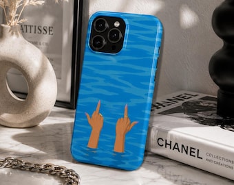 Blue Flames iPhone Case | Streetwear Protective Cover, Glossy Finish