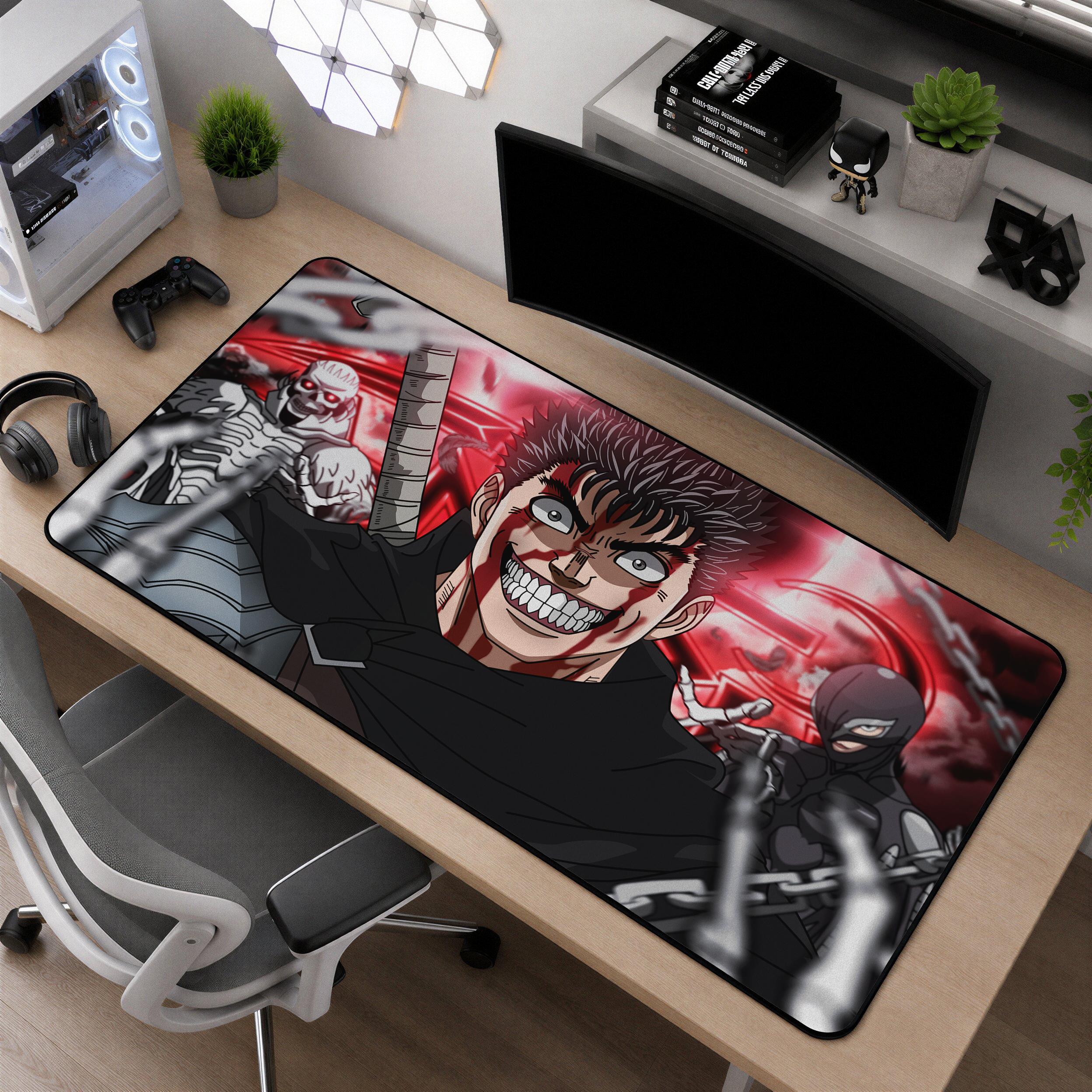 Berserk Gaming Mouse Pad | Dark Fantasy Anime Desk Mat, Extended
