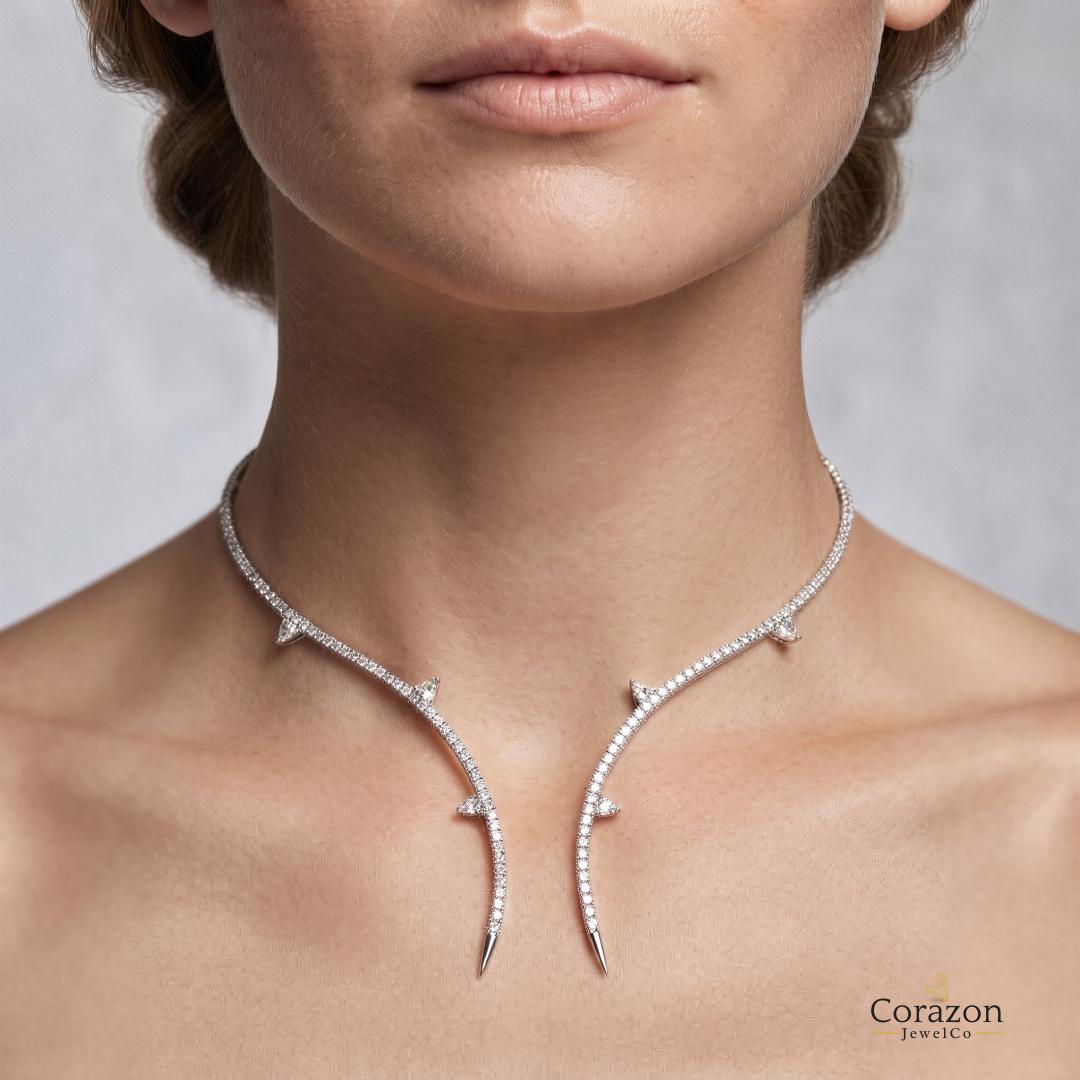 choker necklace for formal dress v-neckline