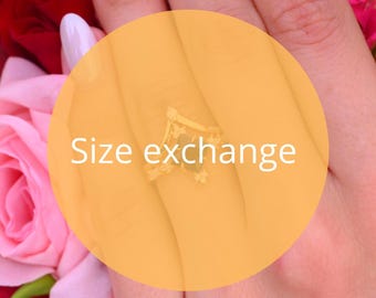 Échange de taille de bagues gravées
