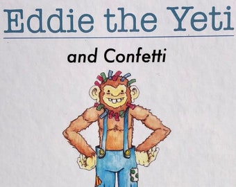 Handmade Children's Book Eddie the Yeti and Confetti