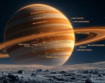 Gas Giant Planet Art Print: Swirling Storms, Space Wallpaper (Digital Download)