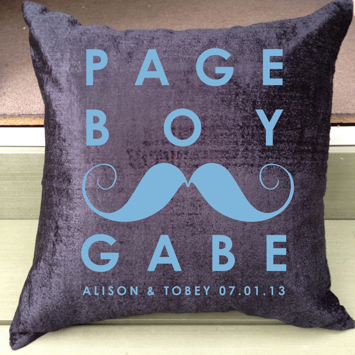 Personalised PAGE BOY Pillow Gift for Asking Your Etsy