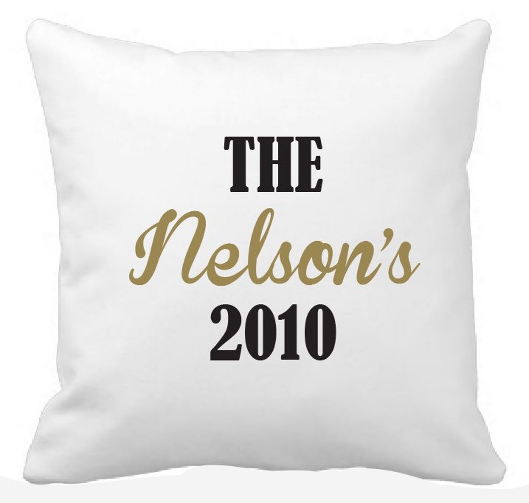 The Surname Family Pillow With Year Perfect Wedding Gift, Engagement