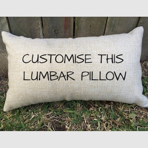 Customizable Cotton Lumbar Pillow Case – Personalized Gift