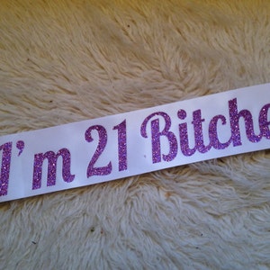 AWESOME high quality CUSTOM glitter sash for 18th&#39;s, 21st, 30th and any special occasions including kids birthdays