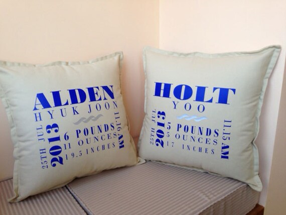 personalised baby pillows