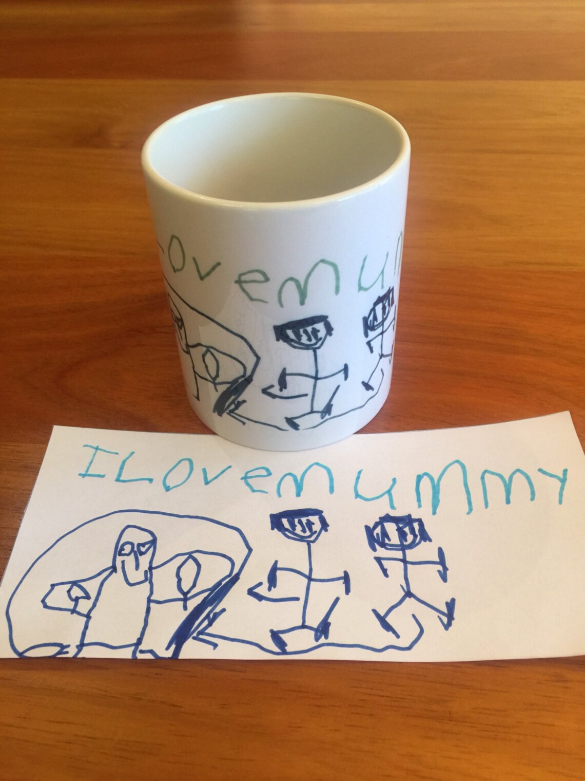 100 Hand Drawn Mugs. Your Childs Drawing Printed Exactly as Etsy