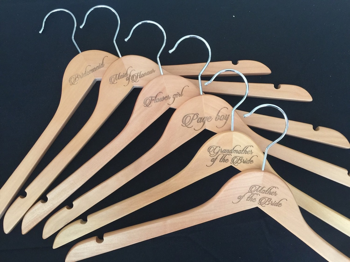 Stunning ETCHED Custom Coat Hangers for the Perfect Wedding Etsy