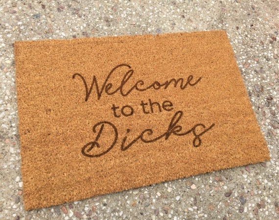 Welcome To The Surname Custom Doormat Burned Into The Mat To Etsy