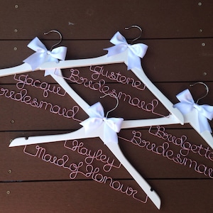 Stunningly special wire name and title hanger.... The perfect gift for your bridal party.