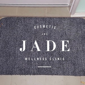 Adorable Newly wed custom doormat. Printed to last, huge 92x58cm. Perfect wedding, engagement or housewarming gift for that someone special. image 2