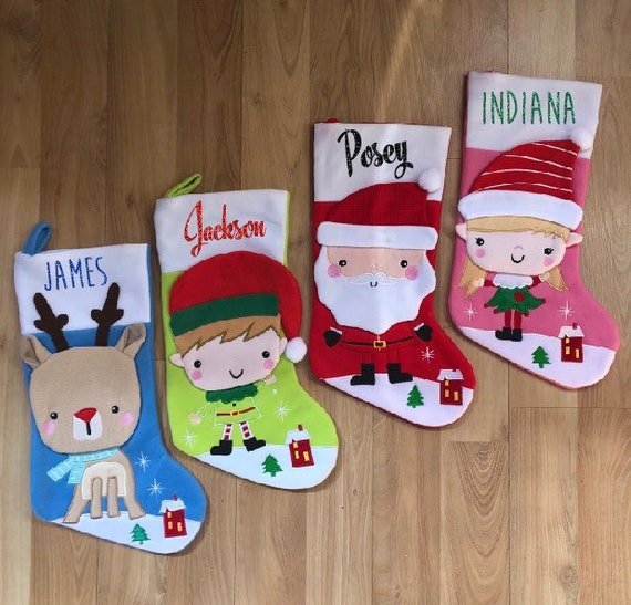 Printed Felt Christmas Stockings- Personalize Yours Today!