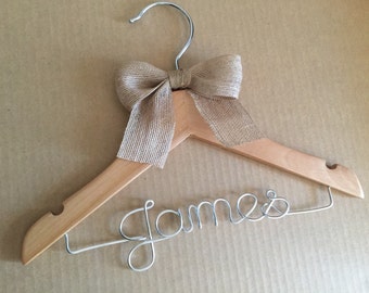 Handsome Children's coat hangers for weddings for flower girl or page boy or the perfect gifts for new borns, christenings and more.