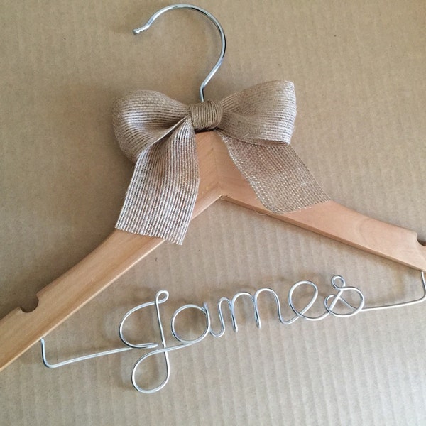 Handsome Children's coat hangers for weddings for flower girl or page boy or the perfect gifts for new borns, christenings and more.