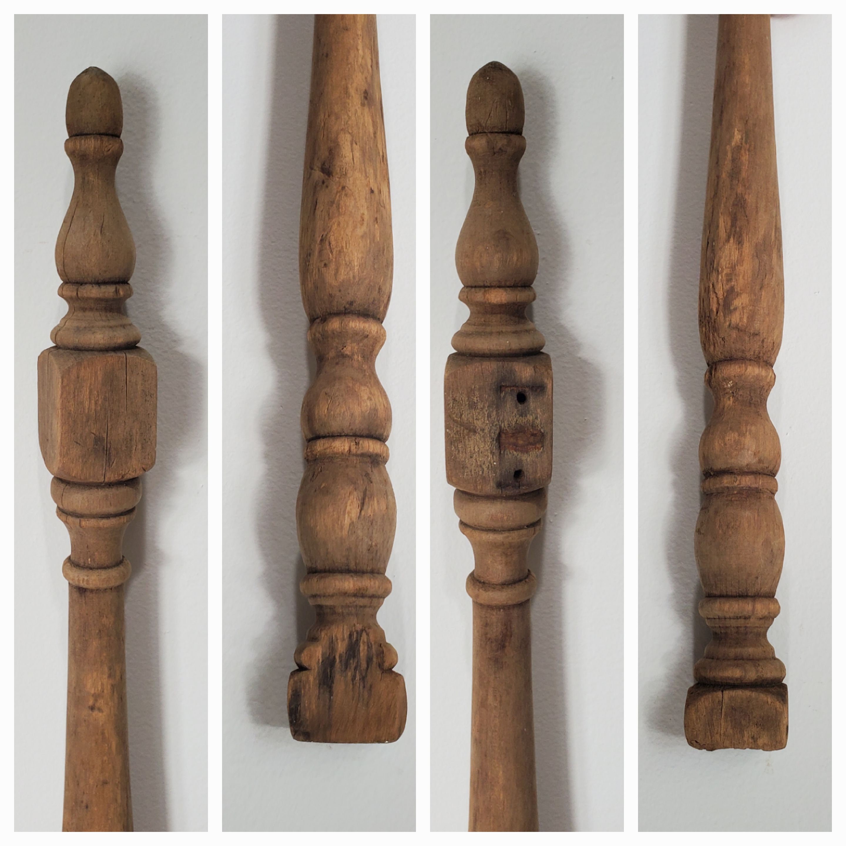 Vintage Group of Salvaged Wood Pieces, Antique Furniture Salvage Parts