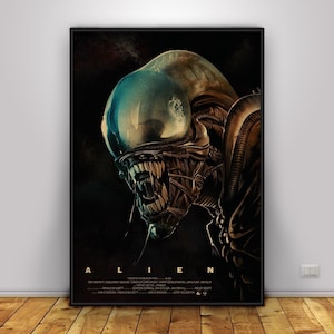 Alien Xenomorph-filmaffisch: Sci-fi-skräckväggkonst