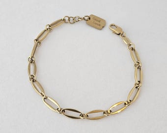 Bracelet porte-bonheur plaqué or style décontracté en acier inoxydable