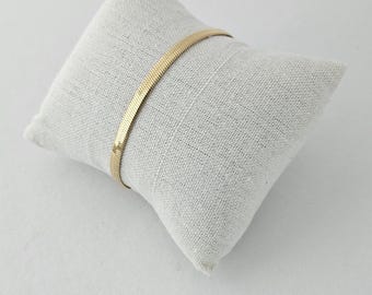 Bracelet serpent en acier inoxydable plaqué or