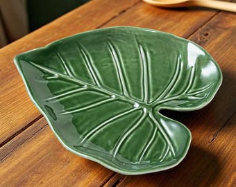 Handmade Ceramic Spoon Rest | Green Glaze Kitchen Utensil Holder