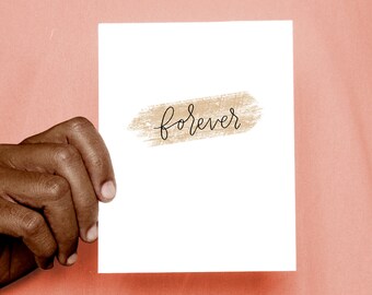 Forever Card | Anniversary Cards, Romantic Card, Card for Partner, Wedding Guest Card, Engagement Card, Card for Husband, Card for Wife